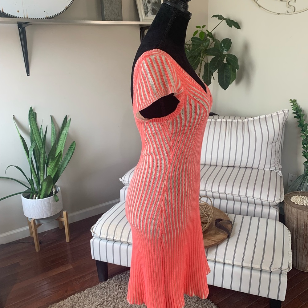 Free People Hot Off The Press Stretch Ribbed
Sweater Dress Pink XS Pink NWOT - Picture 5 of 16